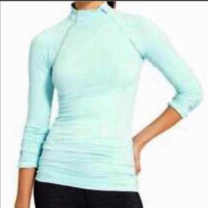 Athleta Finish Fast Asymmetric half zip pullover